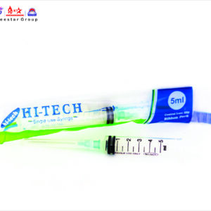 5 ML STERILE HYPODERMIC SYRINGE WITH NEEDLE 21 G 1.5