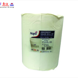 ABSORBENT GAUZE ROLL BP 4PLY(90CM X 90M), WT 1300 G