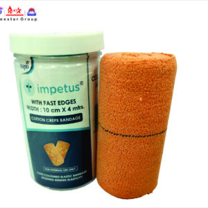 IMPETUS CREPE BANDAGE FAST EDGE 10CM X 4 MTR