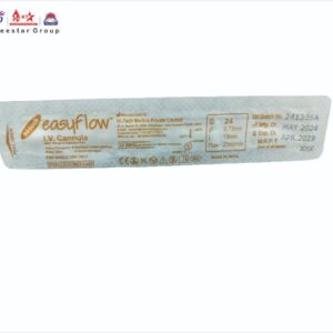 IV CANNULA WITH WINGS & INJECTION PORT SIZE 24 G